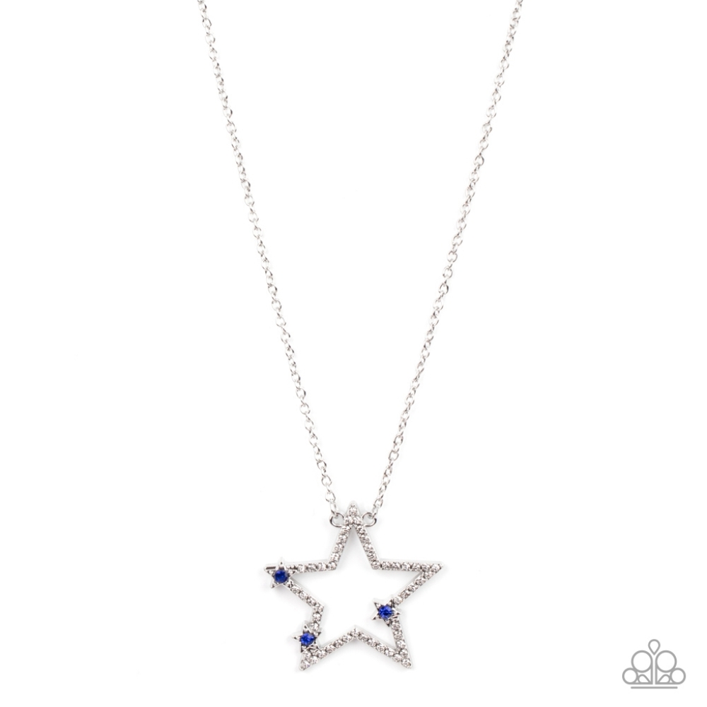 ​I Pledge Allegiance to the Sparkle - Blue Necklace Set #1752
